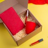 Набор подарочный "RUBY BABE" бизнес-блокнот, ручка, кружка, коробка, стружка, красный - Рекламно производственная компания "Рекламная кухня" - сувениры для бизнеса.