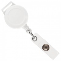Ретрактор Attach с ушком для ленты, белый - Рекламно производственная компания "Рекламная кухня" - сувениры для бизнеса.