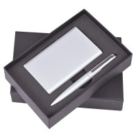 Набор "Mirror": универсальное зарядное устройство (6000мАh) и ручка - Рекламно производственная компания "Рекламная кухня" - сувениры для бизнеса.